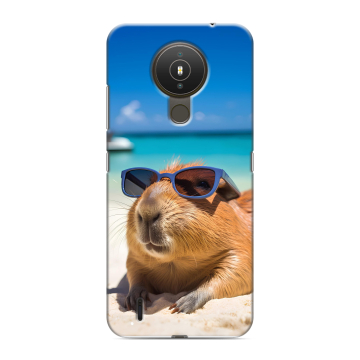 Силиконовый чехол на Nokia 1.4 с принтом Капибара Силиконовый чехол на Nokia 1.4 с принтом Капибара
