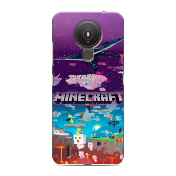 Силиконовый чехол на Nokia 1.4 с принтом Майнкрафт Minecraft Силиконовый чехол на Nokia 1.4 с принтом Майнкрафт Minecraft