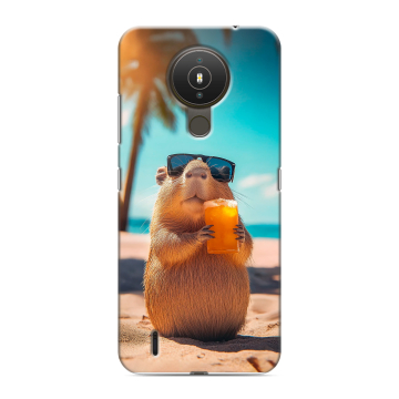 Силиконовый чехол на Nokia 1.4 с принтом Капибара Силиконовый чехол на Nokia 1.4 с принтом Капибара