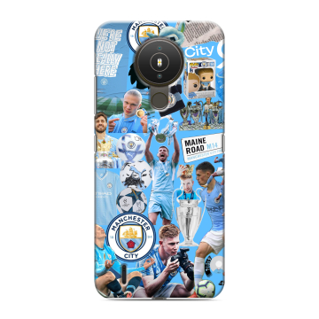 Силиконовый чехол на Nokia 1.4 с принтом Man City Манчестер Сити