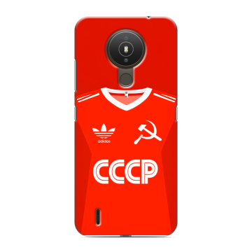 Силиконовый чехол на Nokia 1.4 с принтом Флаг Герб СССР
