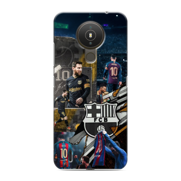 Силиконовый чехол на Nokia 1.4 с принтом Messi Barcelona Силиконовый чехол на Nokia 1.4 с принтом Messi Barcelona