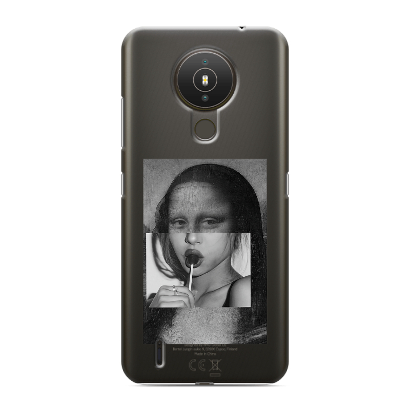 Силиконовый противоударный чехол на Nokia 1.4 с принтом Мона Лиза Силиконовый противоударный чехол на Nokia 1.4 с принтом Мона Лиза
