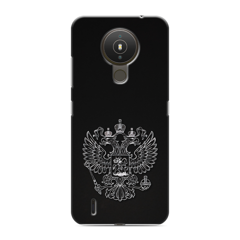 Силиконовый противоударный чехол на Nokia 1.4 с принтом Герб России Силиконовый противоударный чехол на Nokia 1.4 с принтом Герб России