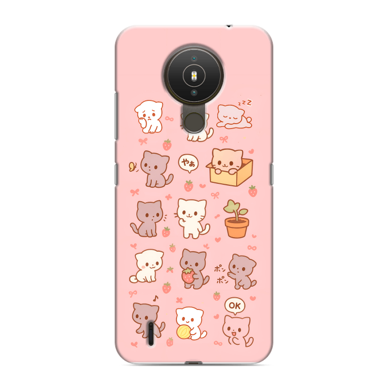 Силиконовый противоударный чехол на Nokia 1.4 с принтом Hello Kitty Хелоу Кити Силиконовый противоударный чехол на Nokia 1.4 с принтом Hello Kitty Хелоу Кити