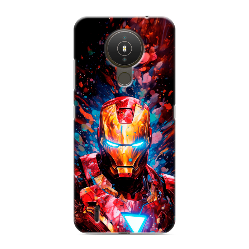 Силиконовый чехол на Nokia 1.4 с принтом Железный человек Ironman Силиконовый чехол на Nokia 1.4 с принтом Железный человек Ironman