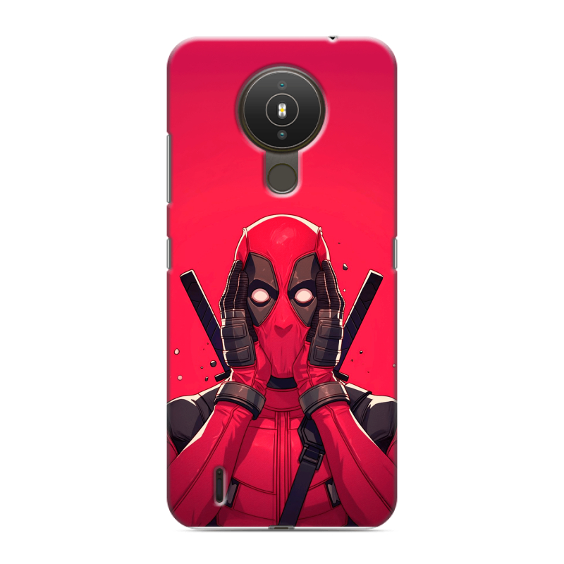 Силиконовый противоударный чехол на Nokia 1.4 с принтом Дедпул Deadpool Силиконовый противоударный чехол на Nokia 1.4 с принтом Дедпул Deadpool