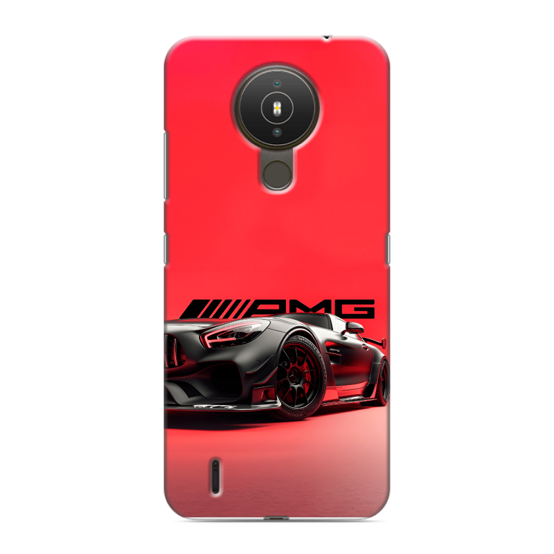 Силиконовый противоударный чехол на Nokia 1.4 с принтом Мерседес Mercedes AMG Силиконовый противоударный чехол на Nokia 1.4 с принтом Мерседес Mercedes AMG