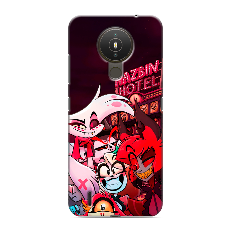 Силиконовый противоударный чехол на Nokia 1.4 с принтом Hazbin Hotel Отель Хазбин Силиконовый противоударный чехол на Nokia 1.4 с принтом Hazbin Hotel Отель Хазбин