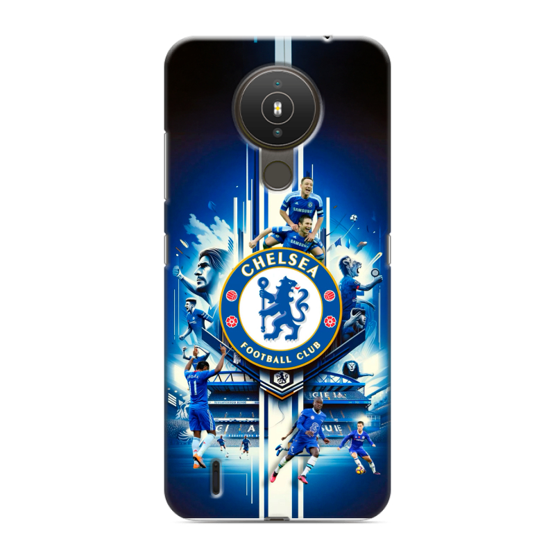 Силиконовый противоударный чехол на Nokia 1.4 с принтом Chelsea Челси Силиконовый противоударный чехол на Nokia 1.4 с принтом Chelsea Челси