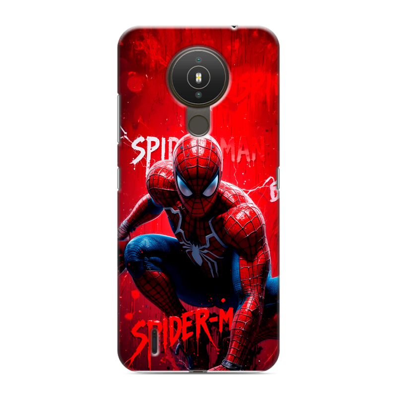 Силиконовый противоударный чехол на Nokia 1.4 с принтом Spiderman Человек паук Силиконовый противоударный чехол на Nokia 1.4 с принтом Spiderman Человек паук