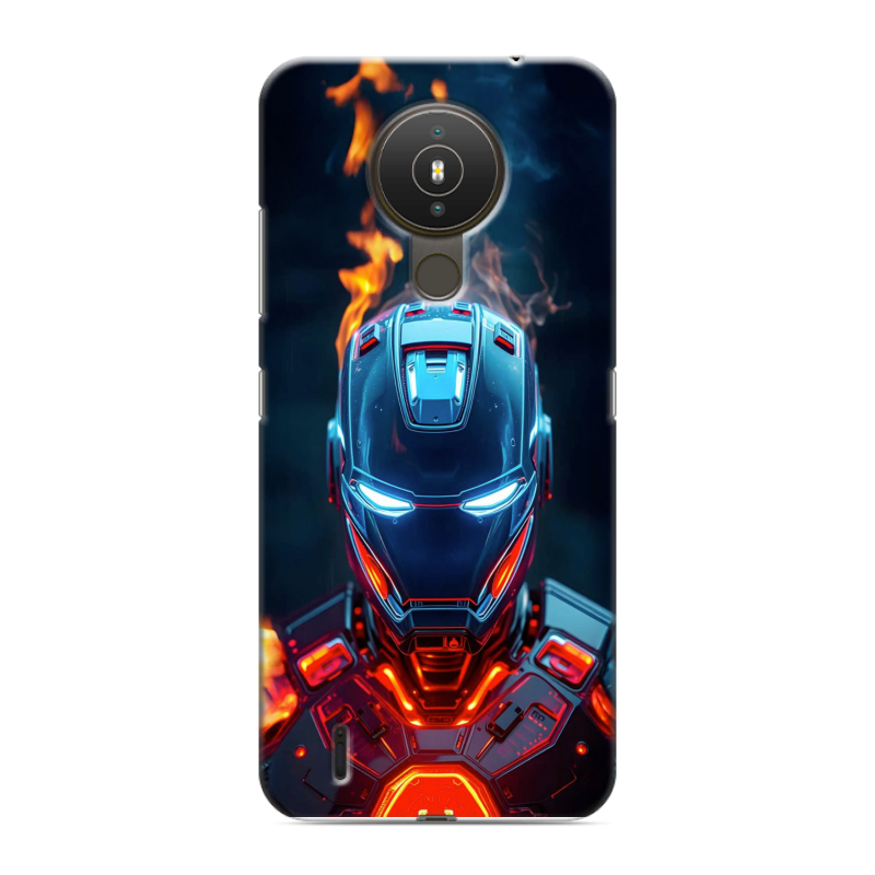 Силиконовый противоударный чехол на Nokia 1.4 с принтом IronMan Железный человек Силиконовый противоударный чехол на Nokia 1.4 с принтом IronMan Железный человек