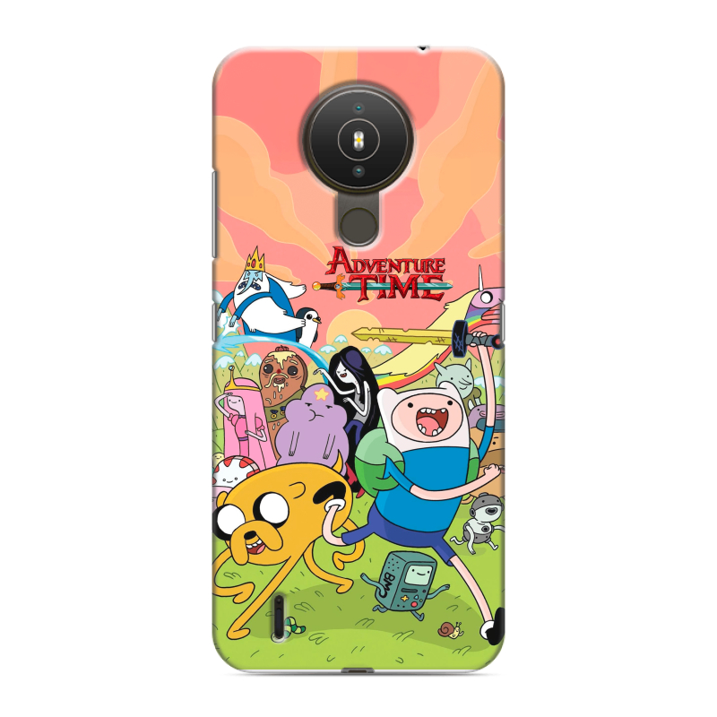 Силиконовый противоударный чехол на Nokia 1.4 с принтом Adventure time Время приключений Силиконовый противоударный чехол на Nokia 1.4 с принтом Adventure time Время приключений