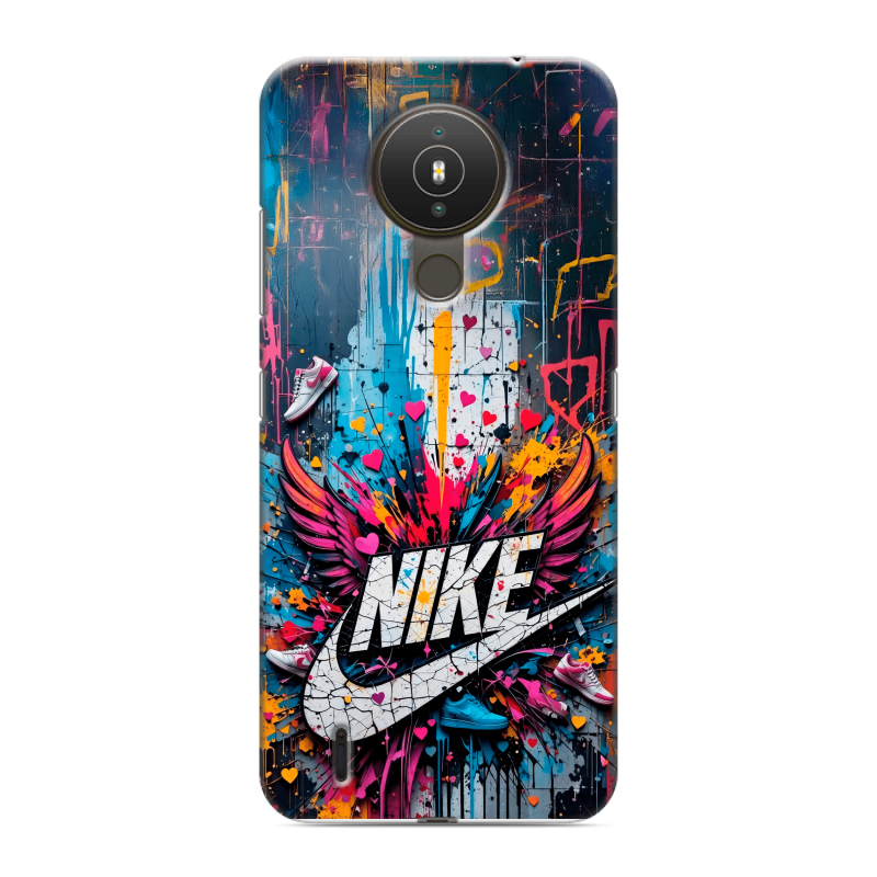 Силиконовый противоударный чехол на Nokia 1.4 с принтом Nike Найк Силиконовый противоударный чехол на Nokia 1.4 с принтом Nike Найк
