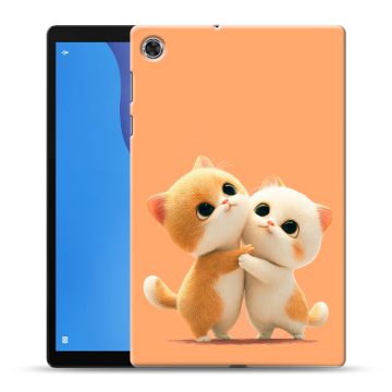 Силиконовый чехол на Lenovo Tab M10 HD Gen 2 с принтом Милые котики