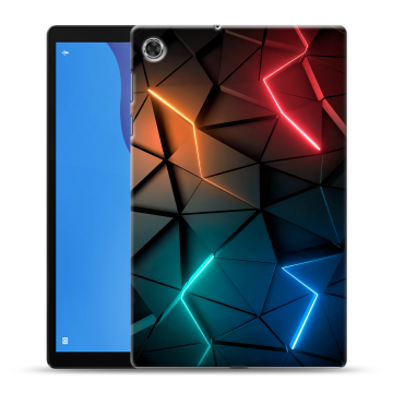 Силиконовый чехол на Lenovo Tab M10 HD Gen 2 с принтом Абстракция неон