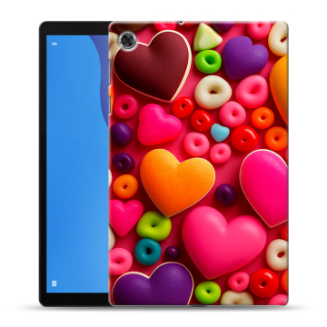 Силиконовый чехол на планшета Lenovo Tab M10 HD Gen 2 с принтом Сердечки Силиконовый чехол на планшета Lenovo Tab M10 HD Gen 2 с принтом Сердечки