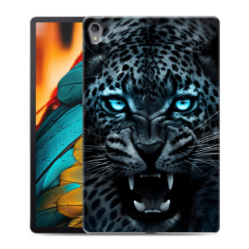 Силиконовый чехол на планшета Lenovo Tab P11 с принтом Темный леопард Силиконовый чехол на планшета Lenovo Tab P11 с принтом Темный леопард