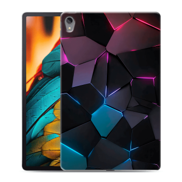 Силиконовый чехол на планшета Lenovo Tab P11 с принтом Геометрия неона Силиконовый чехол на планшета Lenovo Tab P11 с принтом Геометрия неона