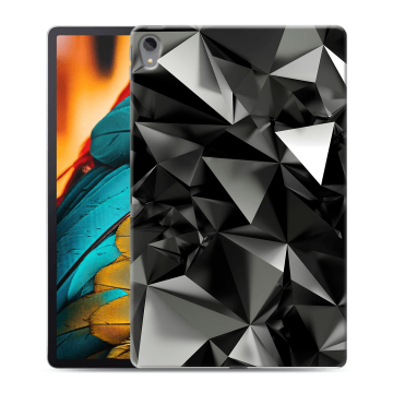 Силиконовый чехол на планшета Lenovo Tab P11 с принтом Черные кристаллы Силиконовый чехол на планшета Lenovo Tab P11 с принтом Черные кристаллы