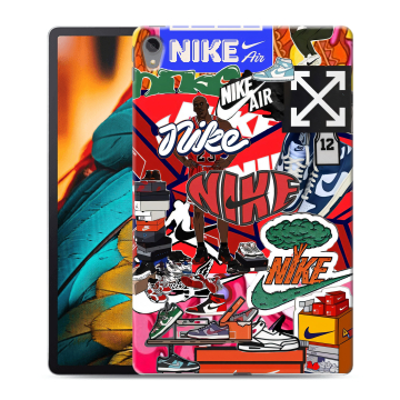 Силиконовый чехол на Lenovo Tab P11 с принтом Найк Nike яркий