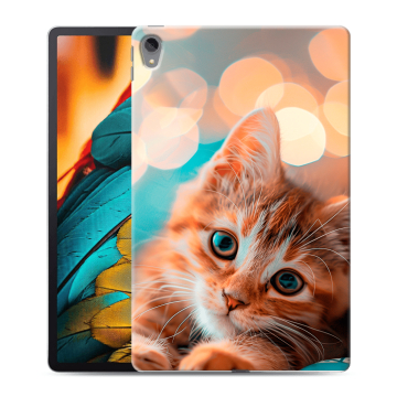 Силиконовый чехол на Lenovo Tab P11 с принтом котик