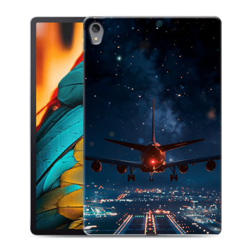 Силиконовый чехол на Lenovo Tab P11 с принтом самолет