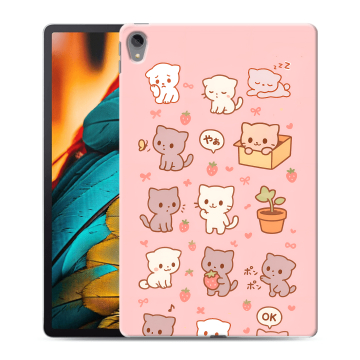 Силиконовый чехол на Lenovo Tab P11 с принтом Hello Kitty Хелоу Кити