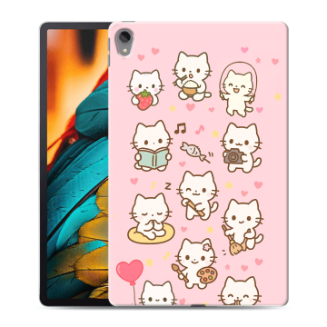 Силиконовый чехол на Lenovo Tab P11 с принтом Hello Kitty Хелоу Кити