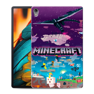 Силиконовый чехол на Lenovo Tab P11 с принтом Майнкрафт Minecraft