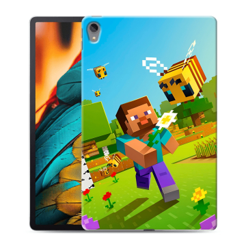 Силиконовый чехол на Lenovo Tab P11 с принтом Майнкрафт Minecraft Силиконовый чехол на Lenovo Tab P11 с принтом Майнкрафт Minecraft