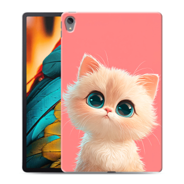 Силиконовый чехол на Lenovo Tab P11 с принтом Розовый котенок
