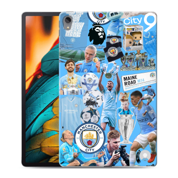 Силиконовый чехол на Lenovo Tab P11 с принтом Man City Манчестер Сити