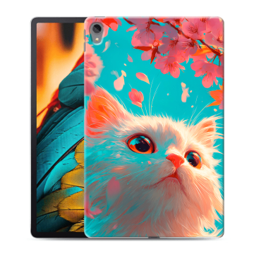 Силиконовый чехол на Lenovo Tab P11 с принтом Красивый кот