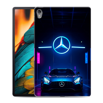 Силиконовый чехол на Lenovo Tab P11 с принтом Mercedes Мерседес