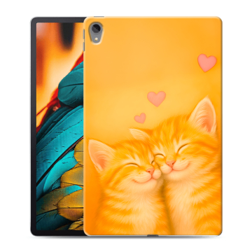Силиконовый чехол на Lenovo Tab P11 с принтом Милые котята