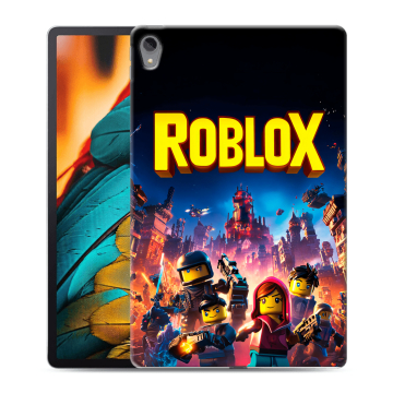 Силиконовый чехол на Lenovo Tab P11 с принтом Roblox Роблокс