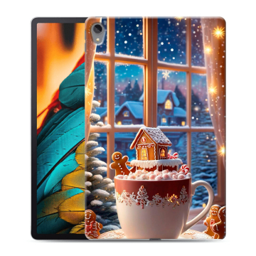 Силиконовый чехол на Lenovo Tab P11 с принтом Новый год