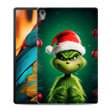Силиконовый чехол на Lenovo Tab P11 с принтом Гринч Новый год Рождество