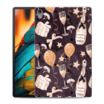 Силиконовый чехол на Lenovo Tab P11 с принтом Новый год