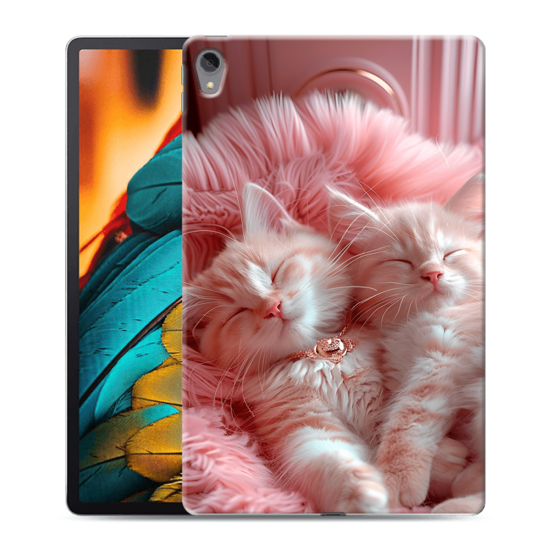 Силиконовый чехол на Lenovo Tab P11 с принтом котята котики Силиконовый чехол на Lenovo Tab P11 с принтом котята котики