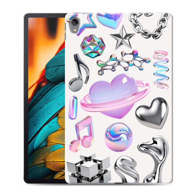 Силиконовый чехол на планшета Lenovo Tab P11 с принтом Y2K Силиконовый чехол на планшета Lenovo Tab P11 с принтом Y2K