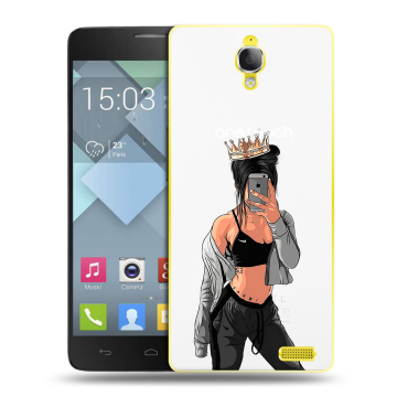 Пластиковый чехол на Alcatel One Touch Idol X с принтом Женские принты