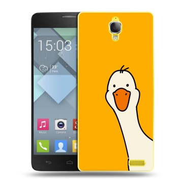 Пластиковый чехол на Alcatel One Touch Idol X с принтом Утка