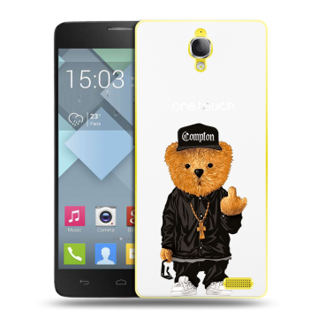 Пластиковый чехол на Alcatel One Touch Idol X с принтом Мишка