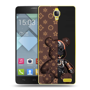 Пластиковый чехол на Alcatel One Touch Idol X с принтом Луи робот