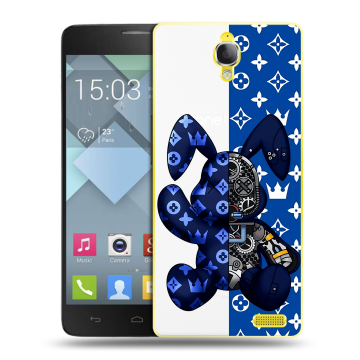 Пластиковый чехол на Alcatel One Touch Idol X с принтом Луи робот
