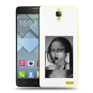 Пластиковый чехол на Alcatel One Touch Idol X с принтом Мона Лиза