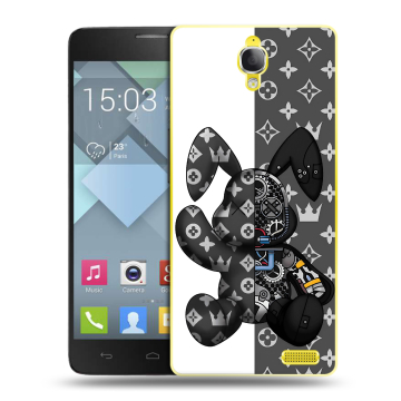 Пластиковый чехол на Alcatel One Touch Idol X с принтом Луи робот