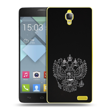 Пластиковый чехол на Alcatel One Touch Idol X с принтом Герб России